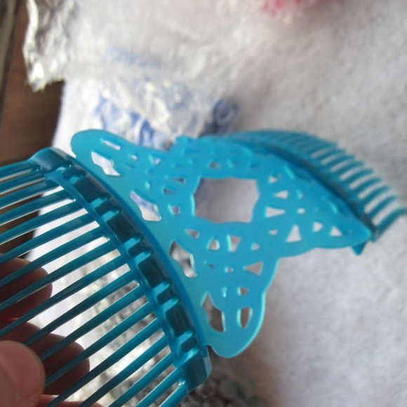 Scunci Comfy Comb Plastic Silicone Updo Stretch Style Hair Clip Black Blue Pink - Picture 7 of 16